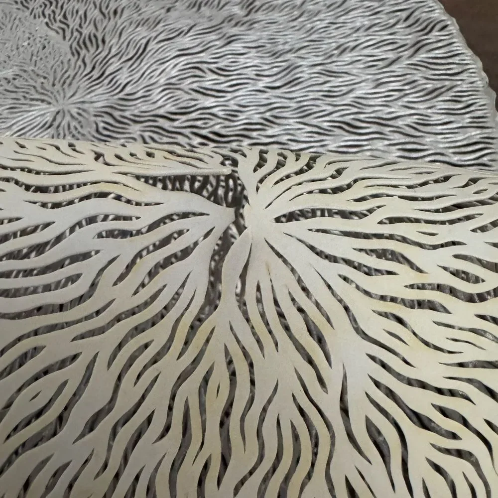 Silver Metallic Placemats Chargers Lot of 4